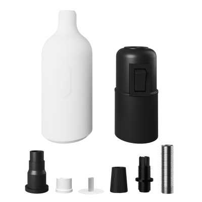 Portalâmpadas decorativo de silicone com interruptor