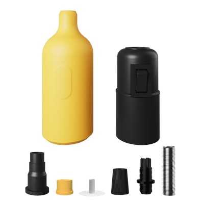 Portalâmpadas decorativo de silicone com interruptor