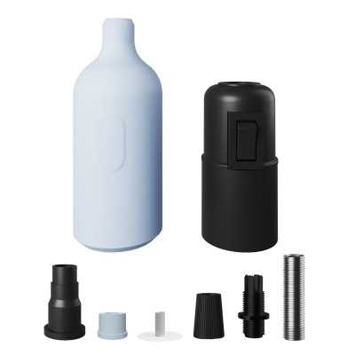 Portalâmpadas decorativo de silicone com interruptor