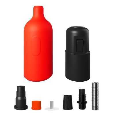 Portalâmpadas decorativo de silicone com interruptor
