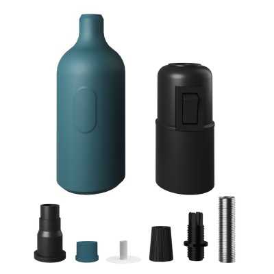 Portalâmpadas decorativo de silicone com interruptor