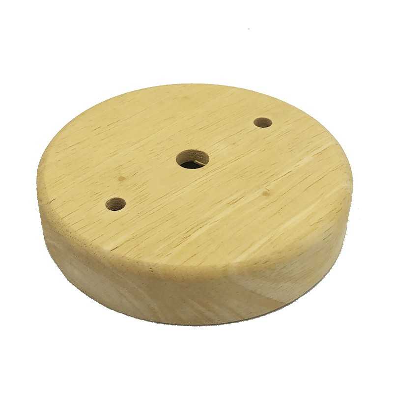 Suporte de madeira com 100mm de diâmetro x 20mm de diâmetro.