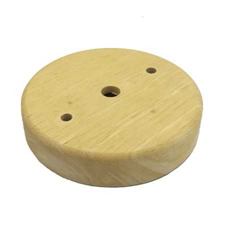 Suporte de madeira com 100mm de diâmetro x 20mm de diâmetro.