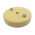 Suporte de madeira com 100mm de diâmetro x 20mm de diâmetro.