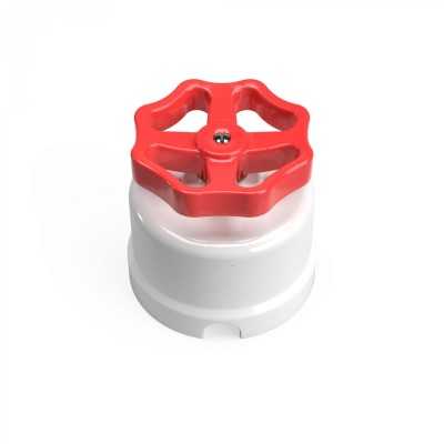 Comutador de porcelana branca com roseta de cores.