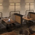 Tubo decorativo semi-flexível preto para instalações de luz.