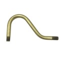 Braço de latão com extremidades roscadas de 130mm x 80mm.