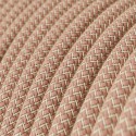Cabo decorativo têxtil por metro homologado cor rosa linho