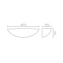 Aplique parede personalizável para LED 405mm gesso 5IN002
