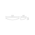 Aplique de gesso 730mm x 100mm x 190mm