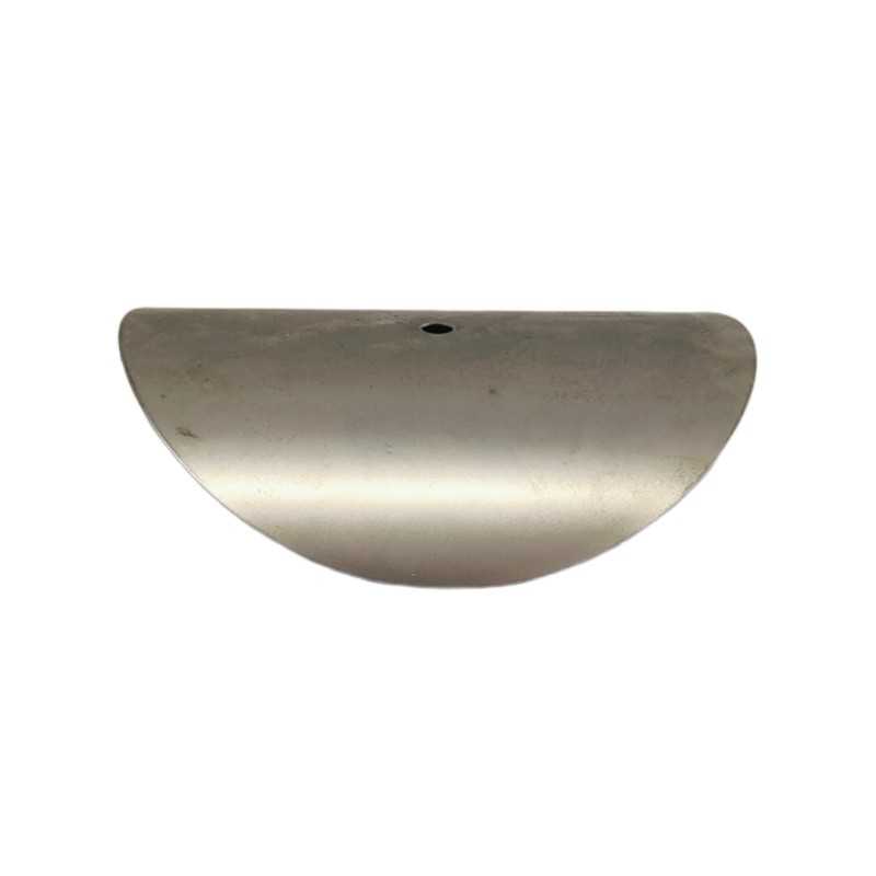 Ecrã de ferro curvado 163mm x 50mm com orifício de 10mm.