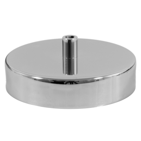 Base metálica para lâmpadas com 120mm de diâmetro.