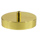 Base metálica para lâmpadas com 120mm de diâmetro.