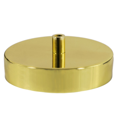 Base metálica para lâmpadas com 120mm de diâmetro.