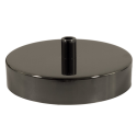Base metálica para lâmpadas com 120mm de diâmetro.