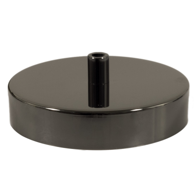 Base metálica para lâmpadas com 120mm de diâmetro.