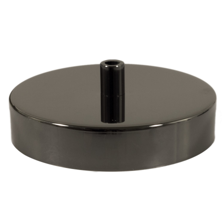 Base metálica para lâmpadas com 120mm de diâmetro.