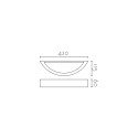 Aplique parede personalizável para LED 420mm gesso 5IN090