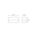 Aplique pared personalizável para LED 300mm gesso 5IN038