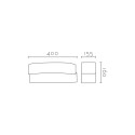 Aplique parede personalizável para LED 400mm gesso 5IN039