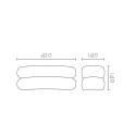 Aplique parede personalizável para LED 420mm gesso 5IN104