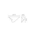 Aplique de gesso modernista 400mm x 200mm x 140mm