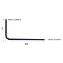Braço preto articulado para lâmpadas 265mm x 145mm