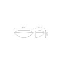 Aplique parede personalizável para LED 295mm gesso 5IN001
