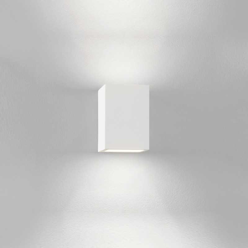 Aplique gesso reto 70mm x 100mm x 100mm dupla saída