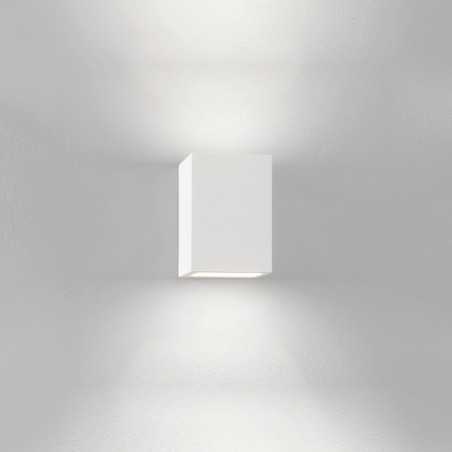 Aplique gesso reto 70mm x 100mm x 100mm dupla saída