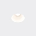 Foco de gesso GU10 com 110 mm de diâmetro e 118 mm de altura.