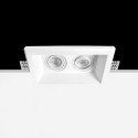 Foco de gesso duplo 210mm x 110mm x 110mm de altura