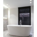 Foco de gesso GU10 com 73 mm de diâmetro e 123 mm de altura.