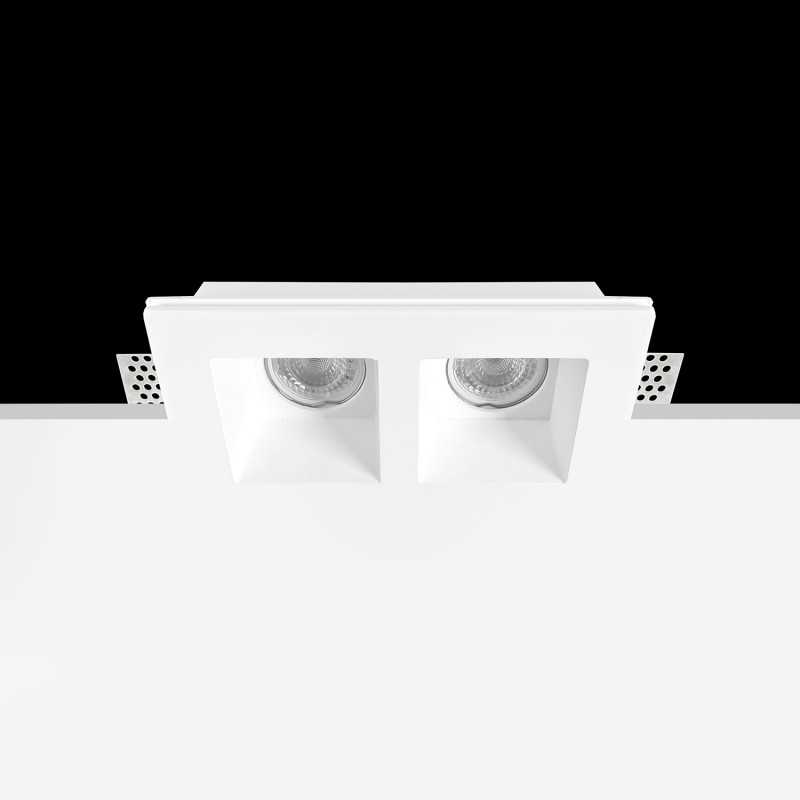 Foco de gesso duplo 160mm x 70mm x 110mm de altura