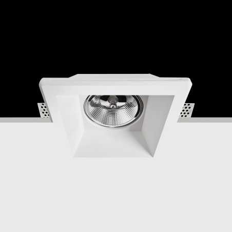 Foco de gesso de 120mm x 120mm x 132mm de altura para AR111.