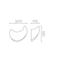 Aplique de gesso modernista 300mm x 220mm x 125mm