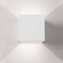 Aplique gesso reto 150mm x 150mm x 70mm com dupla saída