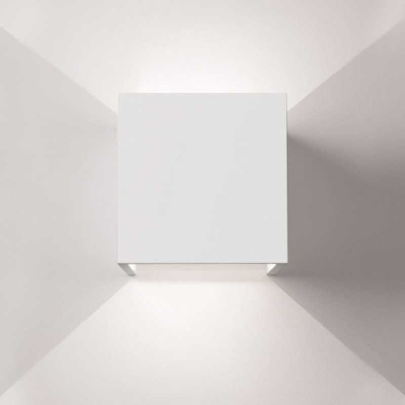 Aplique gesso reto 150mm x 150mm x 70mm com dupla saída