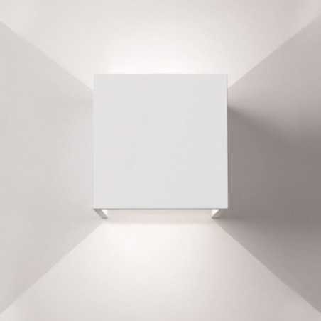 Aplique gesso reto 150mm x 150mm x 70mm com dupla saída