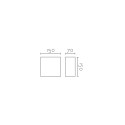 Aplique gesso reto 150mm x 150mm x 70mm com dupla saída