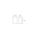 Aplique gesso 100mm x 160mm x 70mm doble salida