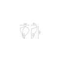 Aplique de gesso modernista 240mm x 280mm x 180mm