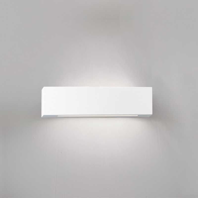 Aplique gesso reto 220mm x 75mm x 75mm com dupla saída