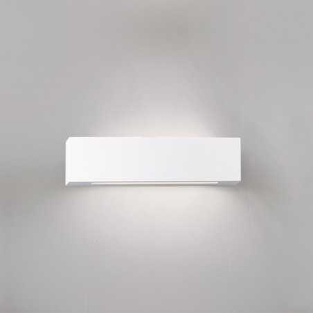 Aplique gesso reto 220mm x 75mm x 75mm com dupla saída