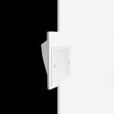 Sinalizador de gesso 100mm x 125mm x 70mm de profundidade.