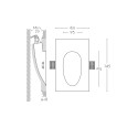 Sinalizador de gesso 95mm x 165mm x 70mm de profundidade