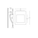 Sinalizador de gesso 100mm x 100mm x 65mm de profundidade