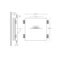 Aplique encastrado gesso 200mm x 400mm x 53mm profundo