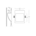 Marcador de gesso 150mm x 150mm x 72mm de profundidade.