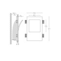 Sinalizador de gesso 185mm x 155mm x 95mm de profundidade